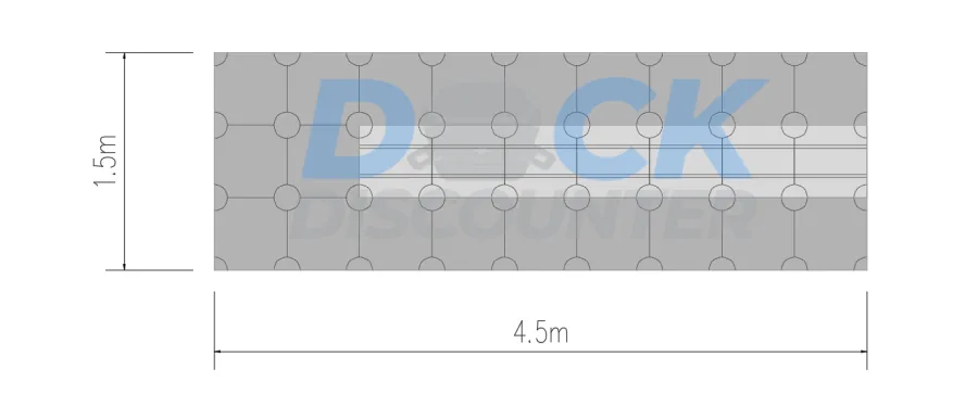 Jetski-Ponton 1,5 × 4,5 m